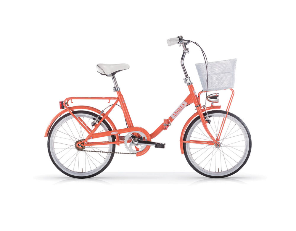 MBM Angela Salmon Folding Bike 20" Vista lato guarnitura