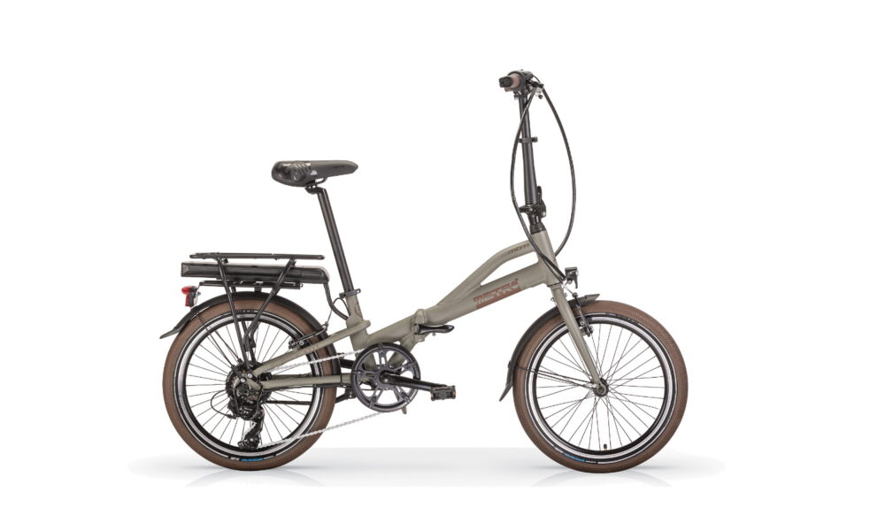 MBM E-Metro Matt Military Green E-Folding Bike Vista lato guarnizione