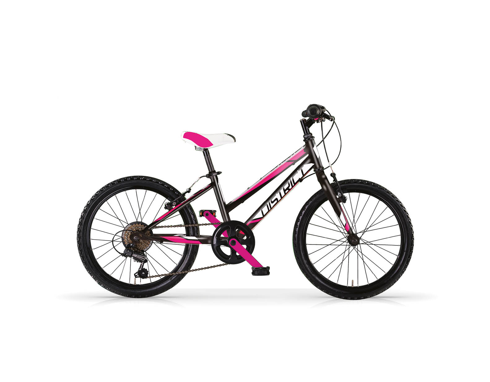 district_W_20_570x445_Nero MBM District W 20" MATT BLACK + NEON FUCHSIA MTB Vista lato guarnitura