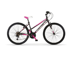 MBM District W 26" MATT BLACK + NEON FUCHSIA MTB Vista lato guarnitura