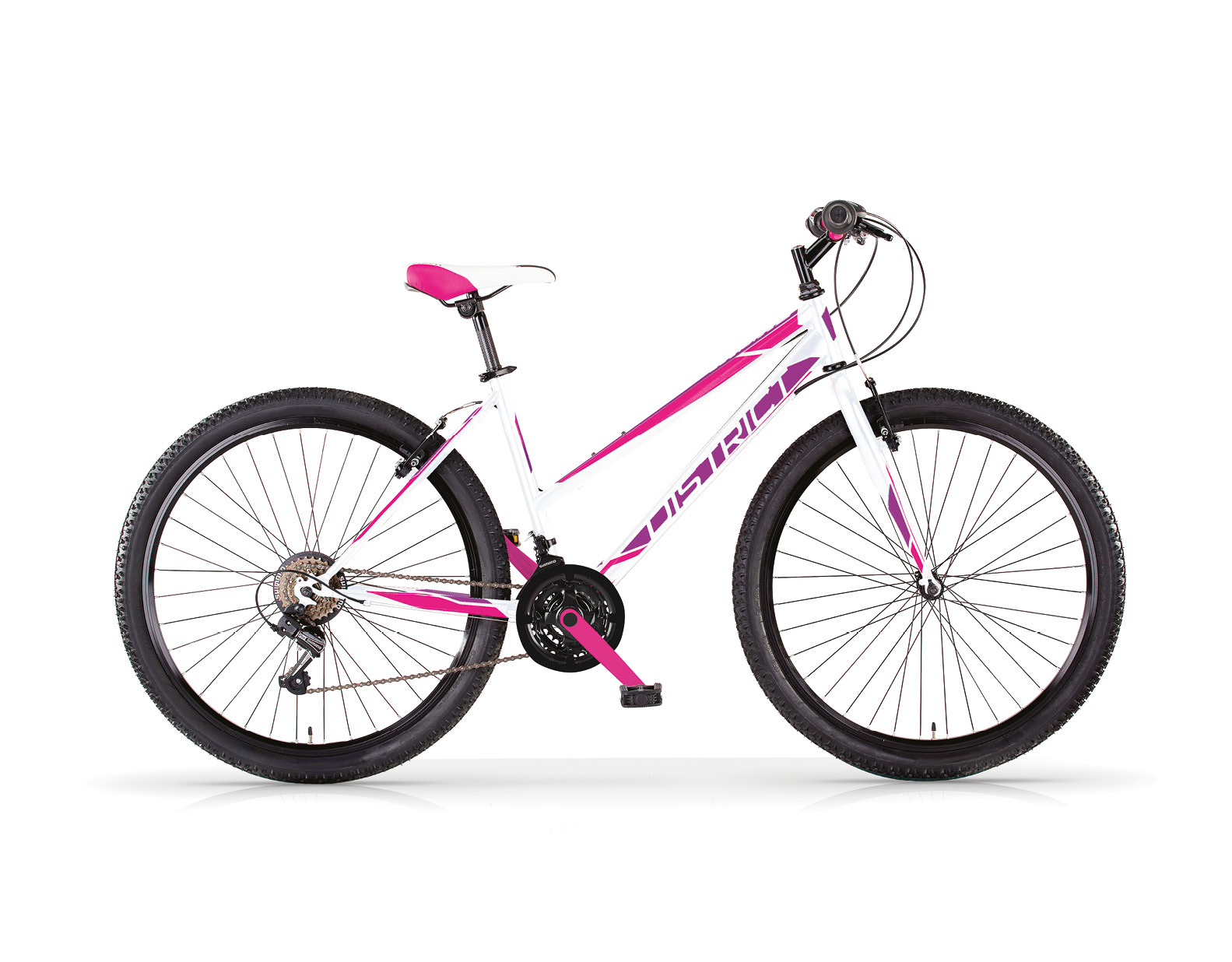 district_W_275_570x445_W MBM District W 26" MATT WHITE + NEON FUCHSIA MTB Vista lato guarnitura