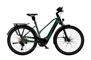 KTM MACINA STYLE 820 DI2 WOMAN | VERDE OSSIGENO (NERO+ARANCIONE) | Vista lato guarnitura