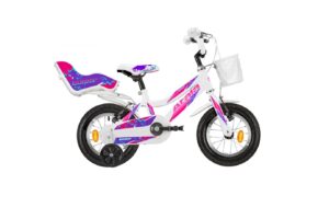 Atala Bunny Girl Bianco/Fuxia Kids Bike vista lato guarnitura