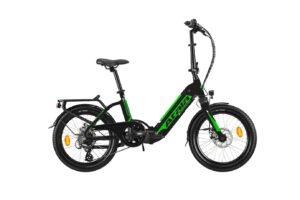 ATALA E-Moticon 6V Black/Neon Green E-Urban Bike vista lato guarnitura