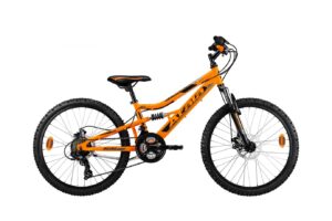 Atala Storm MD Arancio/Nero opaco MTB Kids Bike vista lato guarnitura