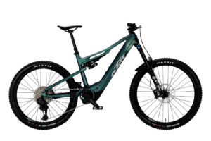 KTM MACINA PROWLER ELITE DI2 | ROYAL TEAL MATT (SILVER+BLACK) | Vista lato guarnitura