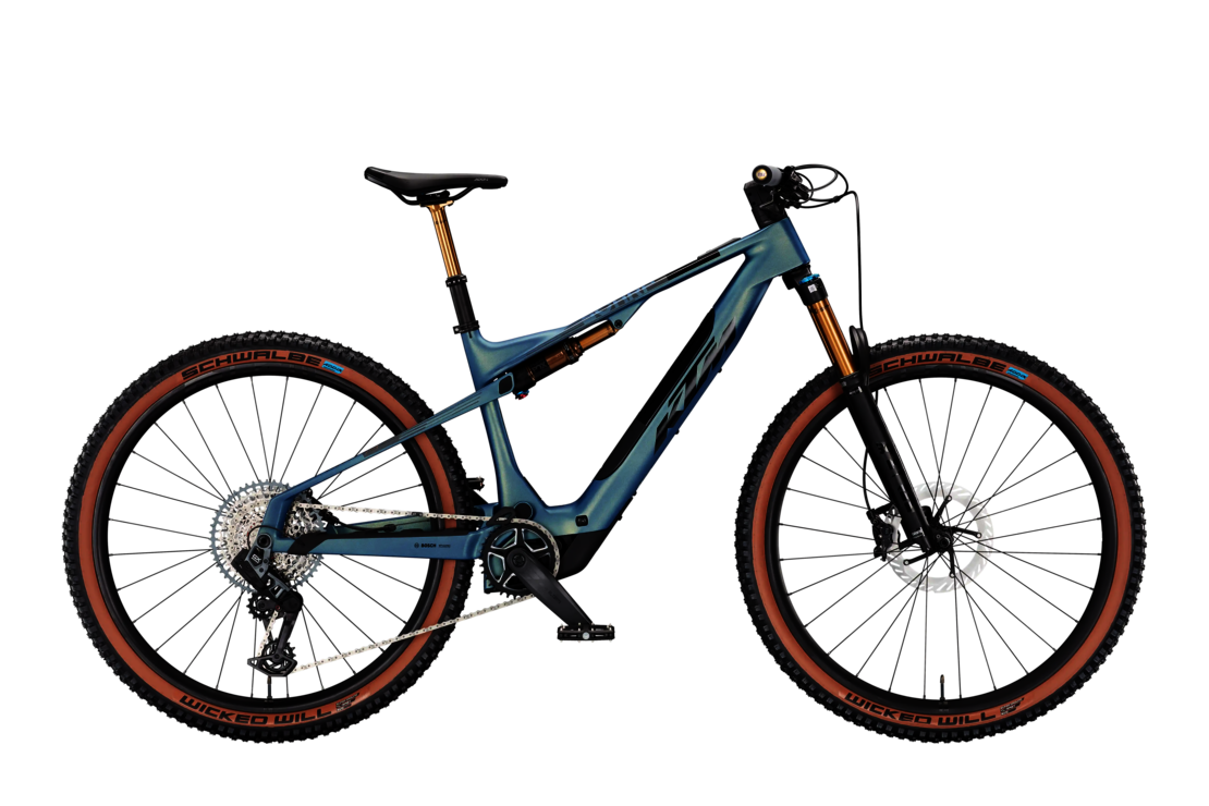 KTM MACINA SCARP SX PRIME | VELVET PETROL MATT (BLK+GOLD) | Vista lato guarnitura