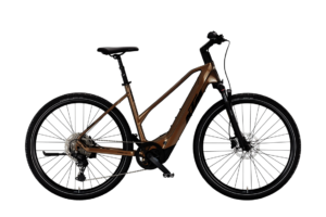 KTM MACINA CROSS CX 820 WOMAN | OLIVE PEARL (BLACK+MINT) | Vista lato guarnitura