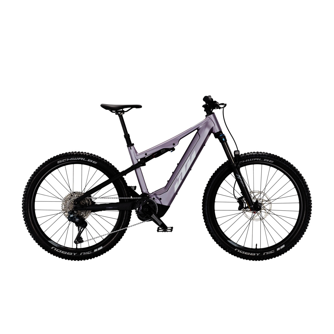 macina_lycan_772_glorious_di2_m_43__lavender_black-matt__white_coral KTM MACINA LYCAN 772 GLORIOUS DI2 | Lavander+Black Matt (White-Coral) | Vista lato guarnitura