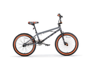 MBM U+N-O MATT SMOKE + ORANGE Freestyle BMX Vista lato guarnitura