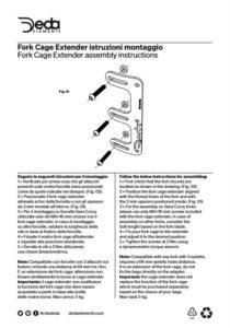 FORK CAGE EXTENDER DEDA ELEMENTI