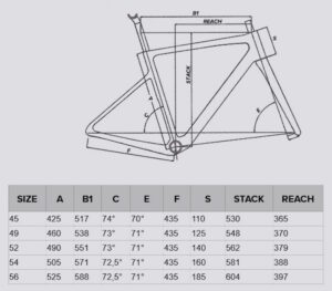 GRAVEL SL | BOTTECCHIA | Geometrie telai