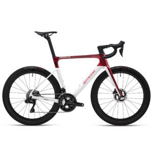 AEROSPACE | BOTTECCHIA | F7 ROSSO ICE CRACK BIANCO LUCIDO | Vista lato guarnitura