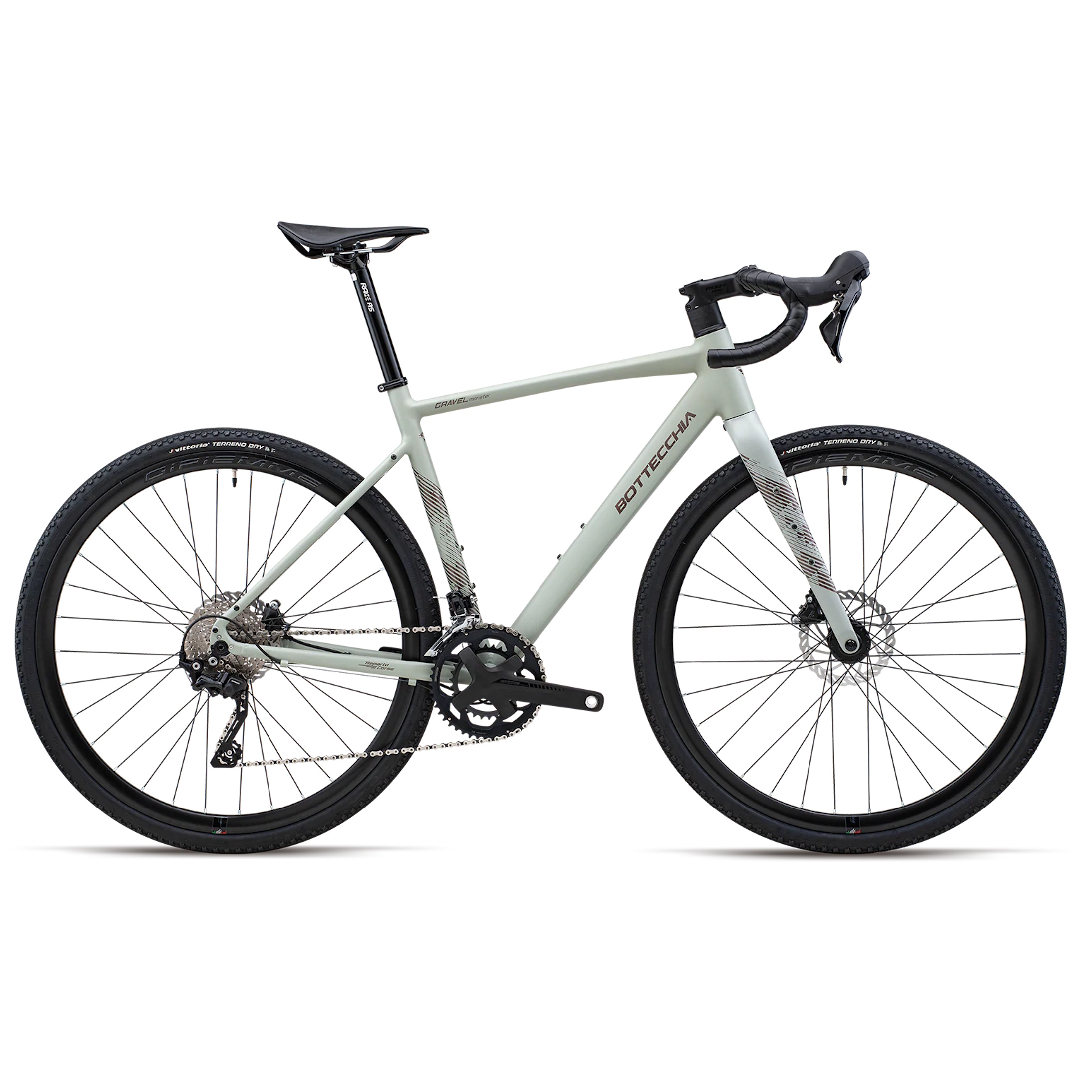 GRAVEL MONSTER_C48 GRIGIO OPACO 2160x2160 GRAVEL MONSTER BOTTECCHIA |C48 GRIGIO OPACO | Vista lato guarnitura